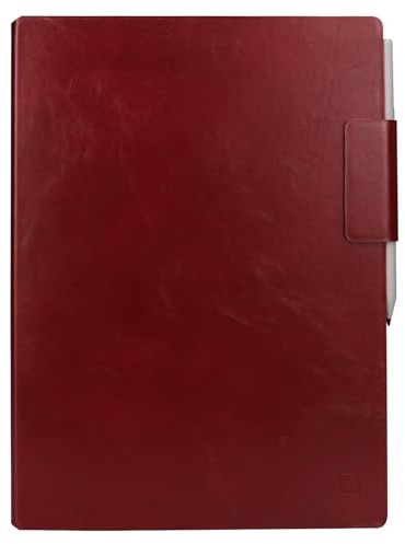ZhaoCo Hülle Echtes Leder für Remarkable Paper Pro Tablet 11.8 2024, Schlanke Magnetische Schutzhülle Buch Folio Cover - Wein