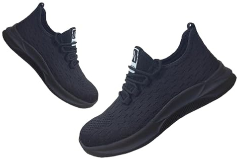Alivio Lightweight Safety Shoes, Breathable Toe Cap Safety Trainers for Men Women Non-Slip Puncture Proof Prevent Sharp Objects (Navy Blue, 10)