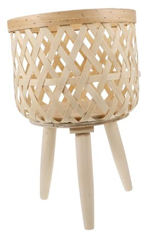 Milisten Gewebter Pflanzkorb Pflanzenständer Blumentopfregal Mehrzweck-aufbewahrungskorb Für Zuhause