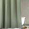 Rideau de douche gaufré vert sauge : rideau de douche en tissu texturé robuste pour salle de bain - Imperméable et lavable en tissu polyester épais - 183 x 183 cm