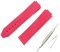 MENGKE Rot Schwarz Weiß Braun Grün Armband Kompatibel Mit Hublot Armband Damen Gummi Silikon Uhrenarmband 15 * 21mm Logo Auf Schmetterlingswerkzeugen(21X15mm Pink,With gold buckle)