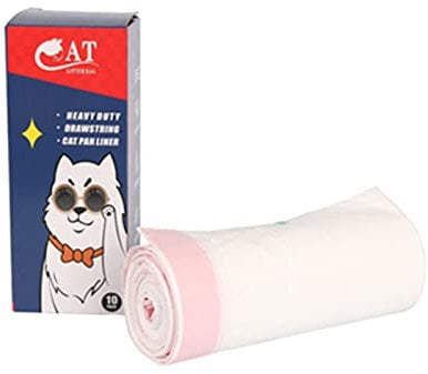 CVZJ Large Cat Litter Box Liners Smooth Quick Waste Bags with Drawstring Large Poop Bag