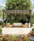 GarveeLife Pergola da esterno in alluminio, 3 x 4 m, pergolato da esterno in metallo con baldacchino regolabile, capanno esterno rinforzato per giardino, giardino, terrazza - cachi