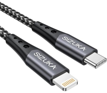 SIZUKA USB C auf Lightning Kabel Kurz 50CM, MFi Zertifiziert Power Delivery Typ C to iPhone Ladekabel kompatibel mit iphone 13 Pro Max/13/12 Mini/1211/11 Pro/XR/XS/X/SE2/8/8 Plus