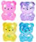 Glitter Bear Squeeze Toy | Gummibärchen Stressball für Kinder | Stressbär Quetsch Squeeze Spielzeug mit Langsamer Rückfederung | Zappel Quetschtier Spielzeug zum Stressabbau für Erwachsene