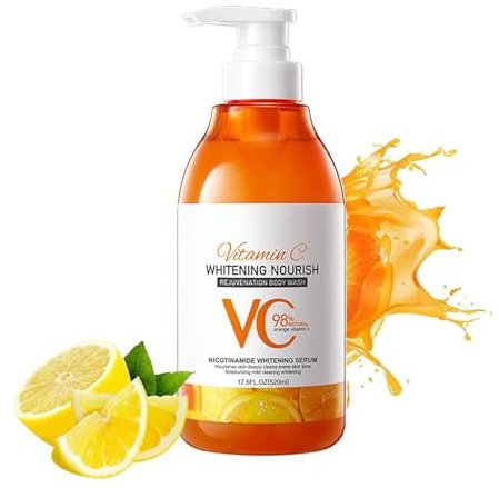 Gel douche à la vitamine C et au citron, niacinamide, gel douche rajeunissant naturel à la vitamine C, nettoyant en profondeur, améliore la peau rugueuse (1pc)