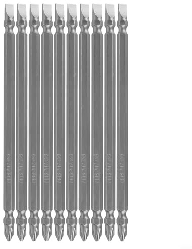 10 brocas magnéticas PH2 x 6 mm de doble cabeza para taladros eléctricos hexagonales (150 mm)