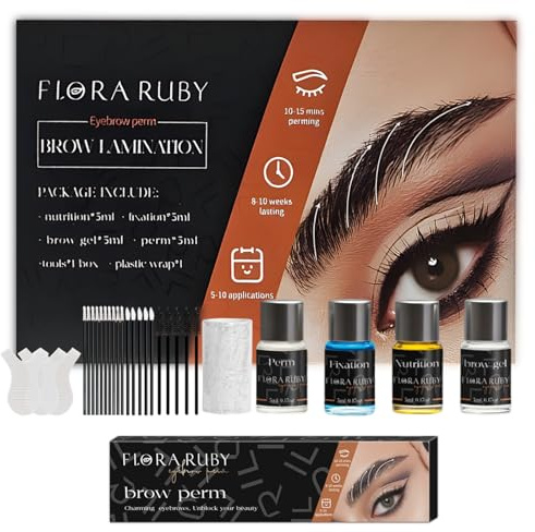 Brow Lamination Kit,Brow Lift Kit Sourcil, DIY Sourcils,Professionnel sourcils Soin Simplicité d'application,Idéal pour les Salons et à La Maison