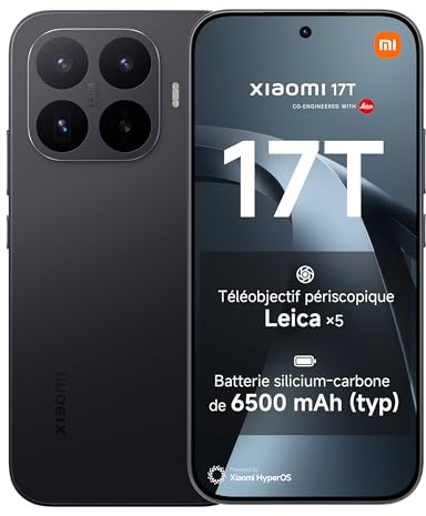 XIAOMI 17T, Smartphone 12+512GB, Black, Teleobiettivo Leica 5x