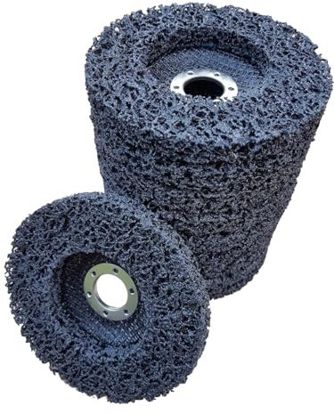 10 x Rostio CSD Scheibe 125 mm schwarz Reingungsscheibe Set | Schleifscheibe Rostentferner für Flex | Winkelschleifer