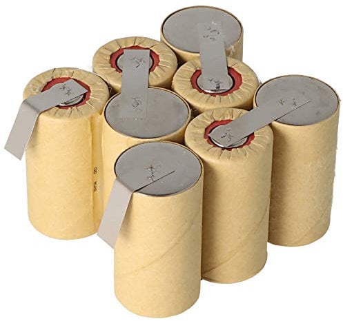 Batteria da incasso per Würth Master SD 9.6 batteria 0700 980 213 NiMH 2,0 Ah, dimensioni 78 x 62 x 43 mm