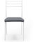 Homely - Silla de Cocina Paris, Estructura de Metal en Color Blanco, Asiento de PVC en Color Gris, de 41x45x85 cm (Blanco-Gris)