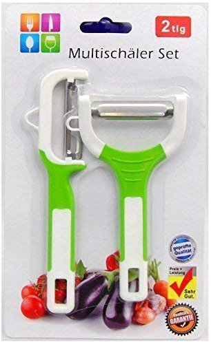 Unbekannt Multi-Peeler Set 2-piece, Vegetable Peeler + Fruit/White Green
