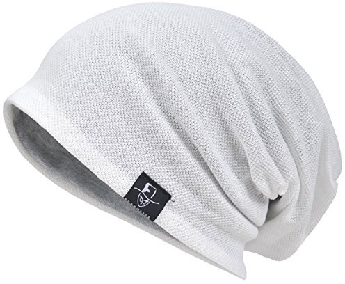 VECRY Herren Cool Slouch Mütze Dünne Sommer Schädel Hip-Hop Hüte , M, 301-Weiß