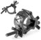 BeamZ BC35B-75 Compact Half Coupler Clamp Pack - 2x 75kg Aluminium Slimline O-Clamps for DJ Stage Lighting & Truss Goalpost Fixtures, Black Finish, Fits 32-35mm Pipes