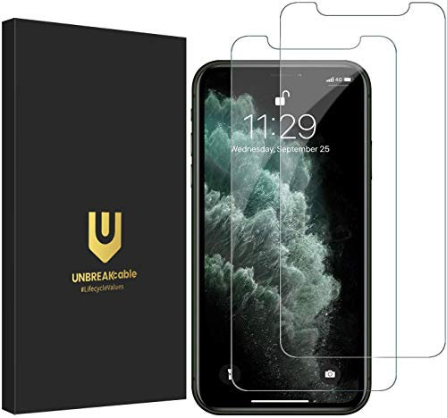 UNBREAKcable Hartglas für iPhone 11 Pro Max/XS Max [6,5 Zoll - 2 Stück] Härtegrad 9H Displayschutzfolie / 2.5D Dual Protection Screen Protector – [Kratzfest, Anti-Fingerabdruck, blasenfrei]