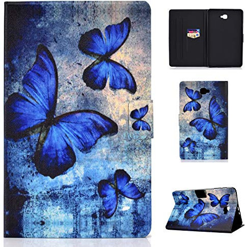 Bspring Cover Samsung Galaxy Tab A 10.1 SM-T580/T585, Flip Custodia Protettiva Antiurto Protezione Case con Auto Sveglia/Sonno e Tasca per Le Schede per Samsung Galaxy Tab A6 10.1 Tablet