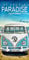 Volkswagen Badetuch VW Bulli Paradise Blau 75 x 150 cm 100% Baumwolle in Veloursqualität Camper-Van Bus T1 Oldtimer Strandlaken Strandtuch Handtuch Badelaken Duschtuch Saunatuch Wörthersee Retro 075