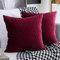 Sunia Kissenbezüge 45x45 cm Set mit 2 Samt Moderne Kissenbezüge dekorativen quadratischen rechteckigen Kissenbezüge für Couch Bett Sofa Stuhl Schlafzimmer Wohnzimmer, Rot
