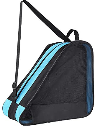 Roller Skate Tasche, Atmungsaktive Eislauftaschen mit verstellbarem Schultergurt, Oxford Tuch Skate Schuhe Aufbewahrungstasche für Frauen Männer Kind und Erwachsene Roller Skate Zubehör (Blau)