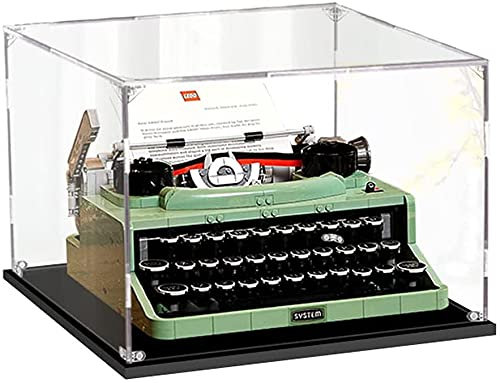 HYCH Vitrine Schaukasten Für Lego Lego 21327 Schreibmaschine Display Case Acryl Schaukasten für Lego 21327 (Nicht Enthalten Lego Modell) (2mm)
