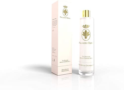 Palazzo Rosa Olio Secco DopoBagno in Vetro da 100 ml 100% Biologico Made in Italy Bellezza per il Viso Dalla Rosa Damascena