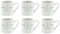 Bastion Collections 6er Set Espressotassen LOVE IT PURE TITANE 6cm 80ml Keramik