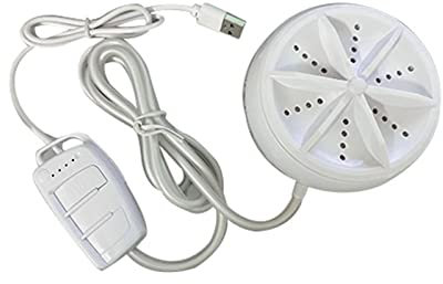 QYLJZB Mini lavadora, lavadora portátil 3 en 1 ultrasónica turbo lavadora con USB, pequeña lavadora para el hogar, apartamento, viajes de negocios