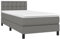 vidaXL Boxspringbett mit Matratze Bett Einzelbett Polsterbett Bettrahmen Lattenrost Bettgestell Hotelbett Schlafzimmerbett Dunkelgrau 100x200cm Stoff