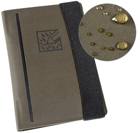 Rite in the Rain Field Wallet, 8,9 x 16,5 cm, EDC, wasserabweisendes TPU-Gewebe (Nr. P971-M), Olivgrün und Schwarz