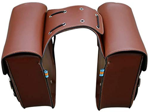 GOURIDE Retro Fahrradträger Tasche Leder Rückträger Fahrradtaschen Rücksattelstütze für Retro Fahrrad Sattelträger Zubehör