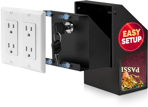 Elder Welder® Electrical Outlet Hidden Wall Safe | 100% Real Wall Plate Included | Easy to Install | Hidden Safe for Money | Wall Safes Between Studs | Secret Storage | Invisible Safe
