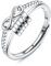 Krfy Fidget Ring für Damen Silber 925 Fidget Ring mit Zitronenzirkon Einstellbare Spannung Daumen Mond Stern Infinity Spinner Angst Ringe für Frauen