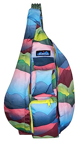 KAVU Original Rope Sling Bag mit verstellbarem Seil-Schultergurt - Mountain Fade