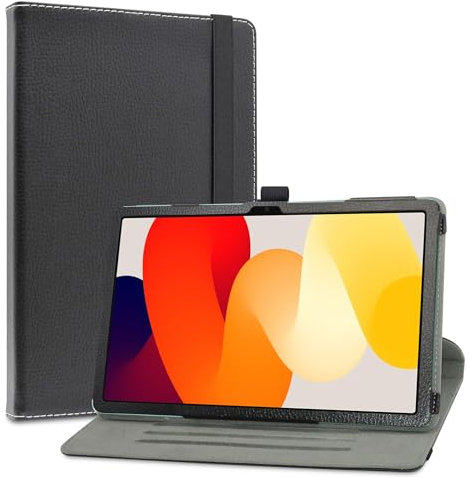 LiuShan Custodia per Redmi Pad SE,360 Gradi di Rotazione Custodia in Pelle PU con Supporto Caso per Xiaomi Redmi Pad SE/Redmi Pad 2/Lenovo Idea Tab TB-336/Tab K11 Gen 2 TB-336 11 inch Tablet,Nero