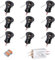 HHTUN Mini Downlight DC12V 1W 4000K 9 Pack Black Shell,Used for Indoor Wardrobe Lighting, Cabinet Lighting, Artwork Mini Light, Embedded Downlight, DIY Mini Light(4000K,Black,9Pack)