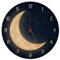 Nachthimmel mit Halbmond Wanduhr Schöne Uhr für das Kinderzimmer mit Mond und Himmel als Kinderuhr im Kinderzimmer als Dekoration