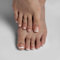 BTArtbox False Toenails Short - 32 Pcs French Tip Press on Toe Nails, Nude Square Toe Nails False, Light Weight Stick on Toenails with Glue, Fake Toenails in 16 Sizes, Hope Hope