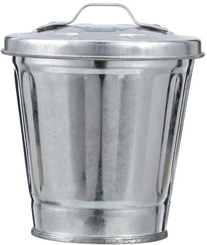 PRETYZOOM Small Desktop Trash Can Waste Basket with Lid for Home Office and Dorm Compact Garbage Bin