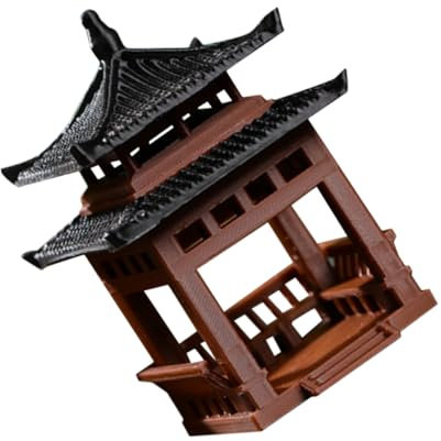 OFFSCH Pavillon De Jardin Miniature Statue Décorative pour Aquarium Et Intérieur Ornement De Paysage Élégant pour Décoration De Table Et Aménagement Extérieur