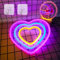 WIOSOUL Heart Neon Signs - Pink Heart Neon Lights with 2 Hooks - USB/Battery Powered Led Night Light for Home, Festival, Wedding Decor