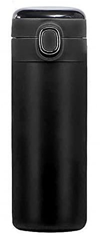 QTANZIQI Termo para Bebidas Calientes Termo Pantalla de Temperatura Frasco de vacío de Acero Inoxidable Taza de café Té Taza de Leche Botella de Agua Termo de 420 ML Silk Pillowcase