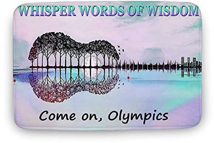 KOPUTE Fußmatte mit Aufschrift Whisper Words of Wisdom, für den Innenbereich, 43 x 76 cm