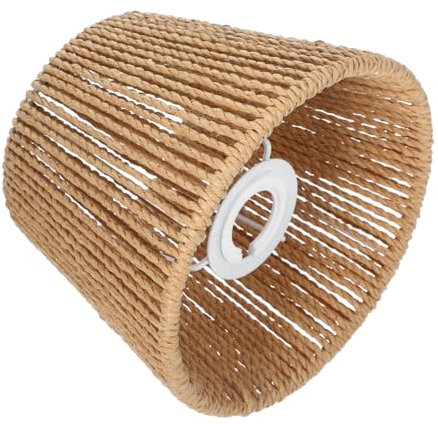 Cabilock Pantalla de Lámpara Tejida de Cuerda para Luz de Techo Cubierta Decorativa Multifuncional para Interiores para Restaurantes y Oficinas