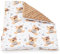PinkZebra Puppendecke für Puppenbett, doppelseitige Decke für Puppenwagen, weiche Puppendecke für Puppen von 28 bis 48 cm, kuschelige Wendedecke, Cute Teddy