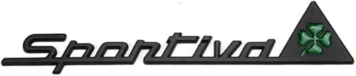 POIBNZ Auto Emblem Aufkleber für Alfa Romeo Giulia Giulietta Stelvio Mito Sportiva, Wasserdicht Kratzfest Sticker, Stilvolle Abzeichen Styling Dekoration Autoaufkleber Auto Body Zubehör,D