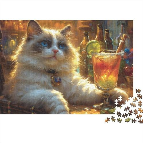 Sad Ragdoll Cat Jigsaw Puzzles for Adults 1000 Piece Jigsaw Puzzles for Adults Challenging Game 1000pcs (75x50cm)