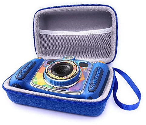 xcivi Harte EVA-Hülle für VTech Kidizoom Kamera für Kinder – kompatibel mit VTech KidiZoom Duo Selfie Cam, Kameratasche kompatibel mit Deluxe/Twist/Pix/Pix Plus Selfie-Kamera (blau)