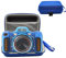 xcivi Harte EVA-Hülle für VTech Kidizoom Kamera für Kinder – kompatibel mit VTech KidiZoom Duo Selfie Cam, Kameratasche kompatibel mit Deluxe/Twist/Pix/Pix Plus Selfie-Kamera (blau)