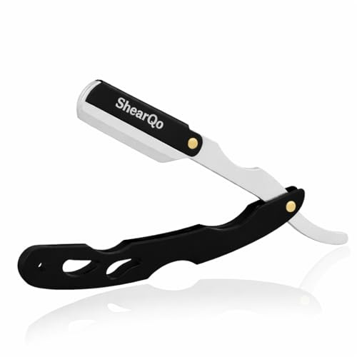 Straight Razor - Straight Razors for Men, ShearQo Professional Barber Razor, 100% Stainless Steel Straight Razor for Close Shaving